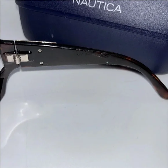 Nautical Rectangle Brown Tortoise Sunglasses Womens Lightweight With Hard Case - Picture 4 of 7